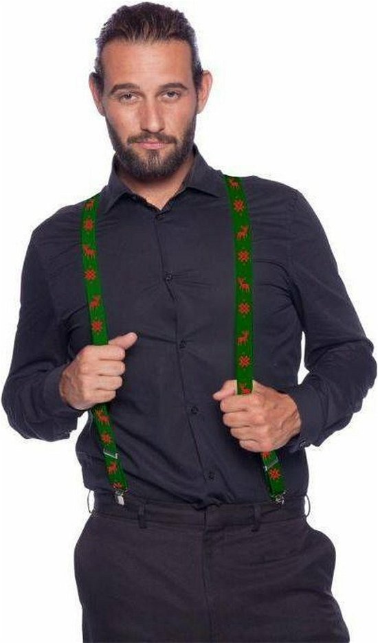 Folat: Christmas Suspenders Green. Bretelle Natale Verdi -  - Marchandise - Folat - 8714572047883 - 