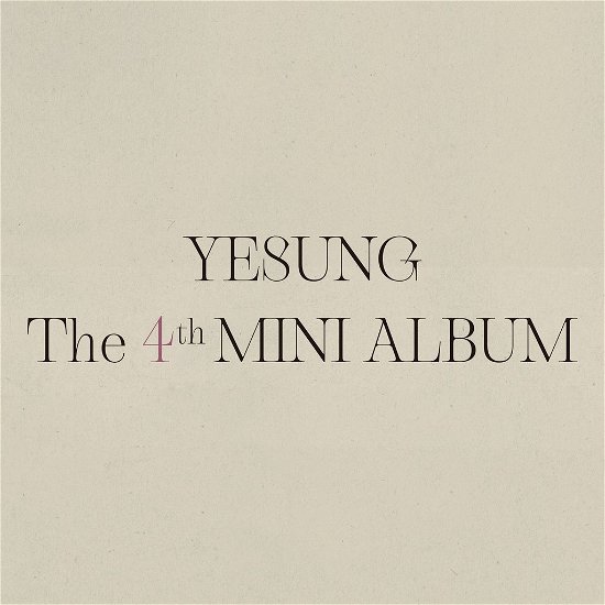 Cover for YESUNG · THE 4TH MINI ALBUM (PHOTO BOOK VER.) (CD + Merch) (2021)