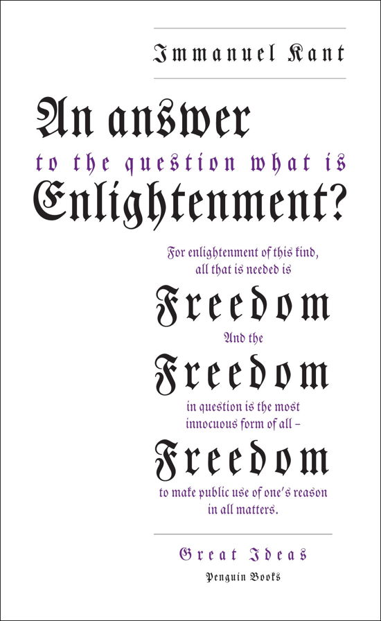 An Answer to the Question: 'What is Enlightenment?' - Penguin Great Ideas - Immanuel Kant - Bücher - Penguin Books Ltd - 9780141043883 - 27. August 2009