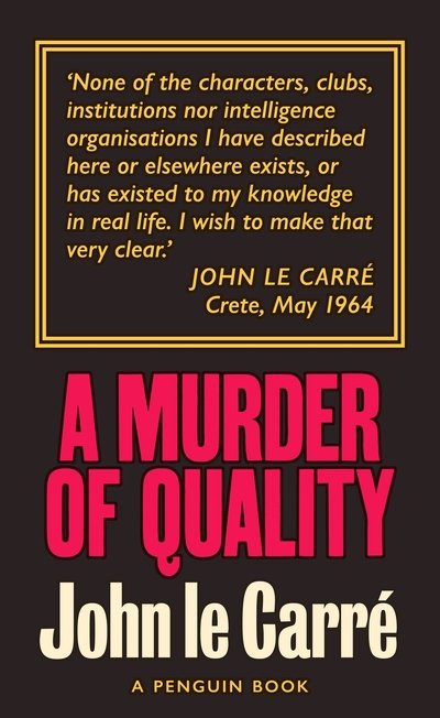 Cover for John Le Carre · A Murder of Quality: The Smiley Collection - The Smiley Collection (Paperback Bog) (2020)