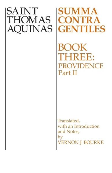 Cover for Thomas Aquinas · Summa Contra Gentiles: Book 3: Providence, Part II (Paperback Book) (1975)