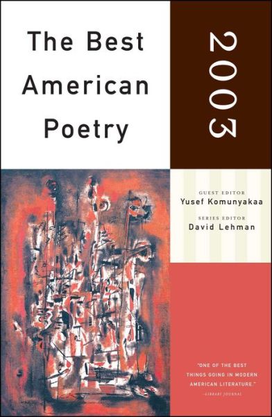 Cover for Yusef Komunyakaa · The Best American Poetry 2003 (Paperback Book) (2003)