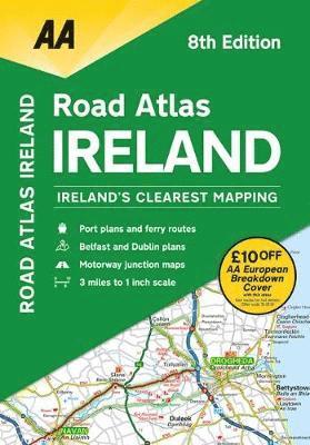 Cover for AA Publishing · AA Road Atlas Ireland (Taschenbuch) [8 Revised edition] (2018)