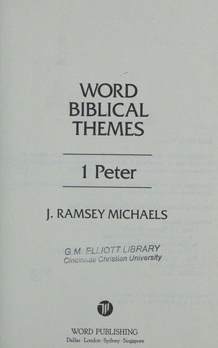 Cover for J. Ramsey Michaels · 1 Peter / (Word Biblical Themes) (Hardcover Book) (1989)