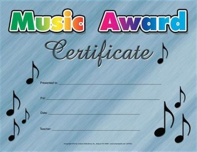 Cover for Hal Leonard Corporation · Music Award Certificate (Book) (2016)