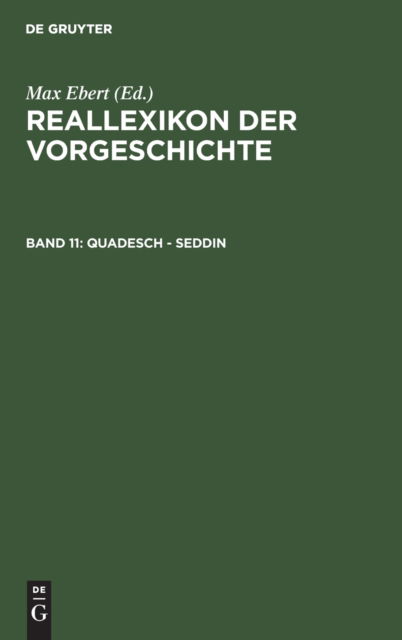 Cover for Max Ebert · Quadesch - Seddin (Hardcover Book) (1927)