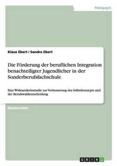 Cover for Klaus Ebert · Die Foerderung der beruflichen Integration benachteiligter Jugendlicher in der Sonderberufsfachschule: Eine Wirksamkeitsstudie zur Verbesserung des Selbstkonzepts und der Berufswahlentscheidung (Pocketbok) (2015)