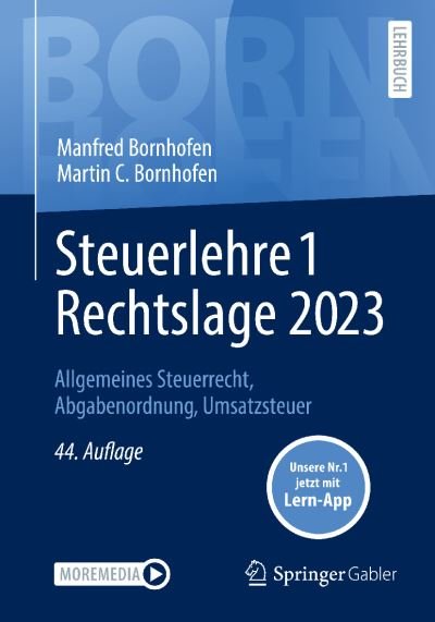 Cover for Manfred Bornhofen · Steuerlehre 1 Rechtslage 2023 (Book) (2023)
