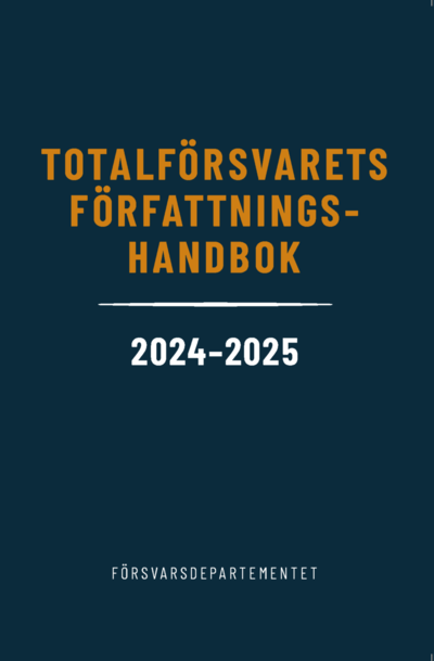 Cover for Totalförsvarets författningshandbok 2024/25 (Paperback Book) (2024)