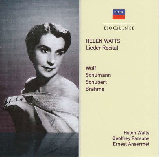 Helen Watts – Lieder Recital - Helen Watts; Geoffrey Parsons - Muziek - ELOQUENCE - 0028948285884 - 9 augustus 2019