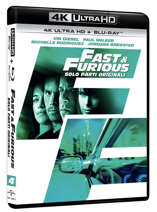 Fast and Furious - Solo Parti Originali (Blu-ray 4k Ultra Hd+blu-ray) - Jordana Brewster,vin Diesel,john Ortiz,michelle Rodriguez,brian Tyler,paul Walker - Films - UNIVERSAL PICTURES - 5053083192884 - 10 juli 2019