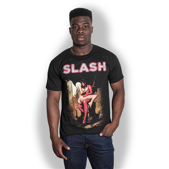 Slash: Angel With Logo (T-Shirt Unisex Tg. S) - Slash - Merchandise - ROFF - 5055295360884 - July 7, 2016