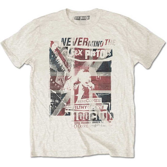 The Sex Pistols Unisex T-Shirt: 100 Club - Sex Pistols - The - Produtos - MERCHANDISE - 5056170631884 - 21 de janeiro de 2020