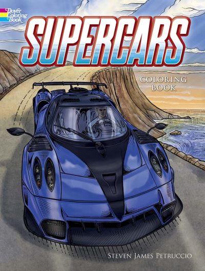 Cover for Steven James Petruccio · Supercars Coloring Book - Dover Coloring Books (Taschenbuch) (2021)