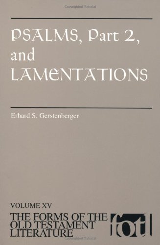 Cover for Mr. Erhard S. Gerstenberger · Psalms, Part 2 and Lamentations (Paperback Book) (2001)