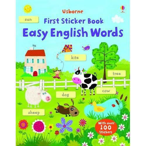 First Sticker Book Easy English Words - Felicity Brooks - Książki - Usborne Publishing Ltd - 9781409534884 - 1 lutego 2012