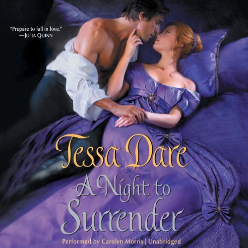 Cover for Tessa Dare · A Night to Surrender (Spindle Cove Series, Book 1) (Library Edition) (The Spindle Cove Series) (Audiobook (CD)) [Library, Unabridged Library edition] (2013)