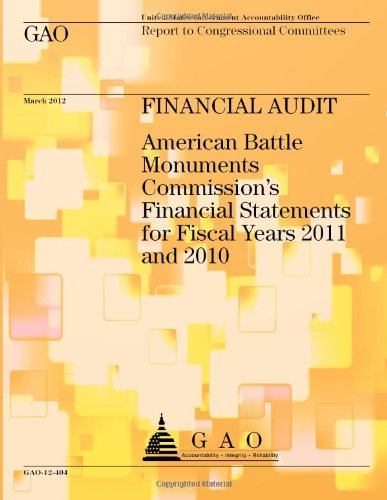 Cover for Government Accountability Office · Financial Audit: American Battle Monuments Commission's Financial Statements for Fiscal Years 2011 and 2010 (Paperback Book) (2013)