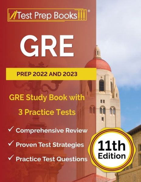 Cover for Joshua Rueda · GRE Prep 2022 and 2023: GRE Study Book with 3 Practice Tests [11th Edition] (Paperback Book) (2022)