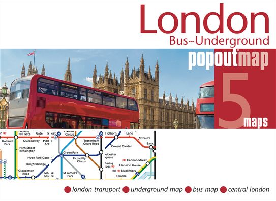 Cover for Popout Map · Popout Maps: London + Bus &amp; Underground Popout Map (Gebundenes Buch) (2020)