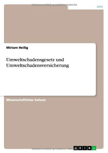 Cover for Heilig · Umweltschadensgesetz und Umwelts (Book) [German edition] (2013)
