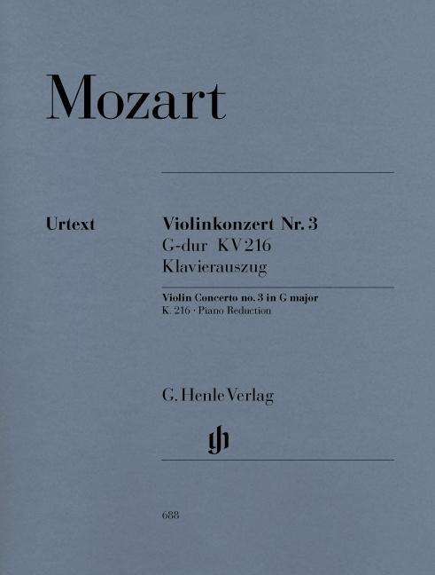 Violinkonz.3 G-Dur.216,Kl.HN688 - Mozart - Bücher - SCHOTT & CO - 9790201806884 - 6. April 2018