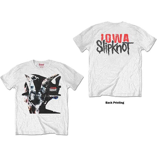 Cover for Slipknot · Slipknot Unisex T-Shirt: Iowa Goat Shadow (Back Print) (T-shirt) [size XXL] [White - Unisex edition]
