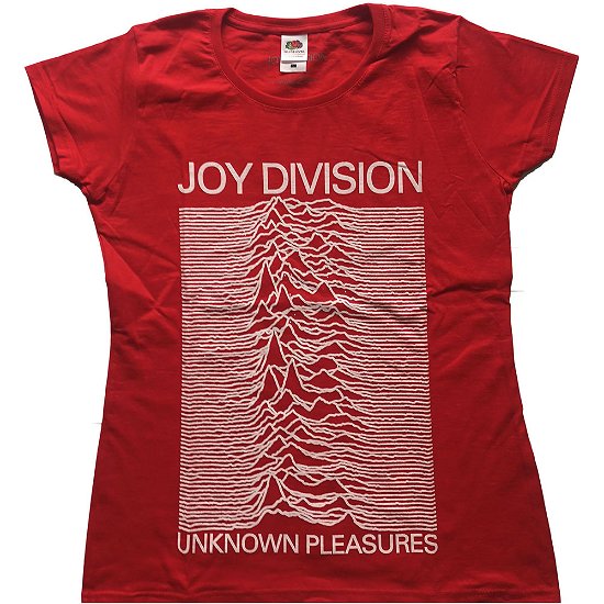 Cover for Joy Division · Joy Division Ladies T-Shirt: Unknown Pleasures (T-shirt) [size M] [Red - Ladies edition]