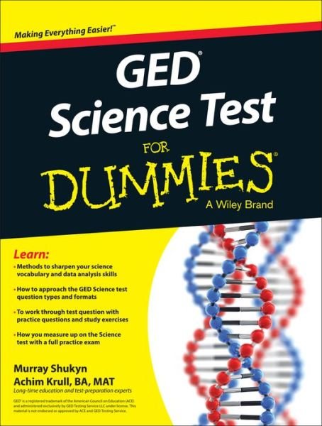 Cover for Murray Shukyn · GED Science For Dummies (Pocketbok) (2015)