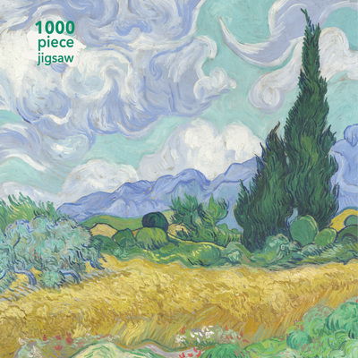 Adult Jigsaw Puzzle Vincent van Gogh: Wheatfield with Cypress: 1000-Piece Jigsaw Puzzles - 1000-piece Jigsaw Puzzles -  - Brætspil - Flame Tree Publishing - 9781787558885 - 15. april 2020