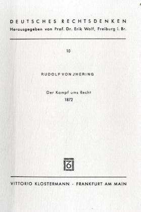 Cover for Rudolf Von Jhering · Kampf Ums Recht.klostermann (Book)