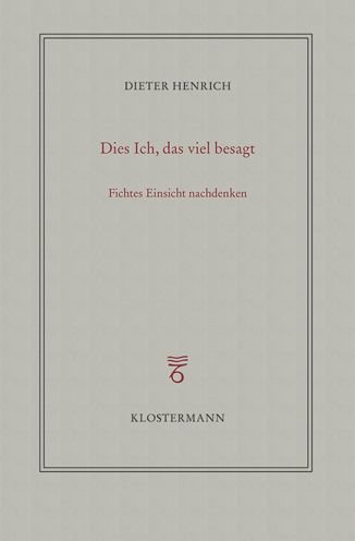 Cover for Dieter Henrich · Dies Ich, das viel besagt (Hardcover Book) (2022)