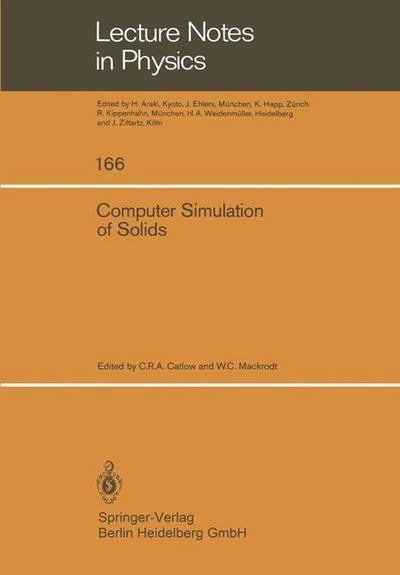 Cover for C R a Catlow · Computer Simulation of Solids (Pocketbok) (1982)