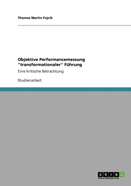 Cover for Fojcik · Objektive Performancemessung. (Buch) [German edition] (2008)