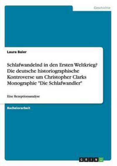 Cover for Baier · Schlafwandelnd in den Ersten Welt (Book) (2015)