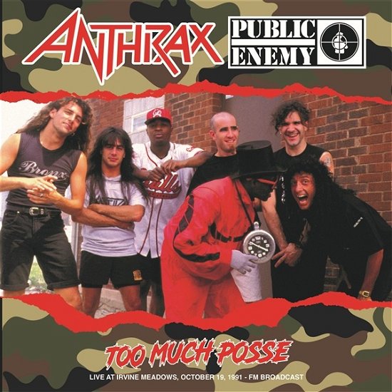 Cover for Anthrax - Public Enemy · Too Much Posse: Live At Irvine Meadows. October 19. 1991 Fm Broadcast (LP) (2023)