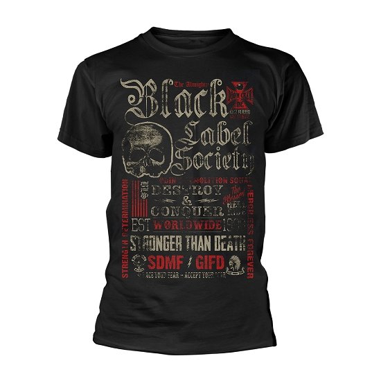 Cover for Black Label Society · Destroy &amp; Conquer (MERCH) [size S] [Black edition] (2015)