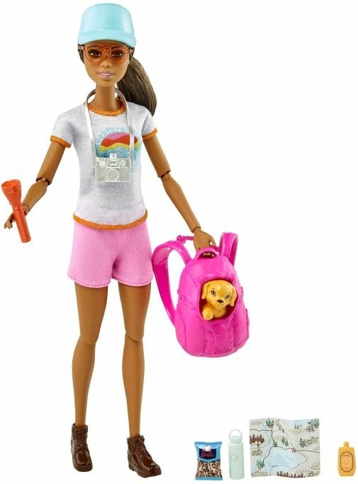 Mattel Barbie - You Can Be Anything - Dark Skin Doll With Puppy In A Backpack & Accessories (grn66) - Mattel - Merchandise -  - 0887961908886 - 25. oktober 2021