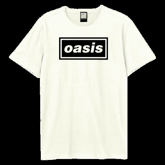 Cover for Oasis · Oasis Logo Amplified Vintage White T Shirt (T-shirt) [size S]