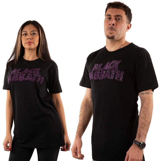 Black Sabbath Unisex T-Shirt: Wavy Logo (Embellished) - Black Sabbath - Mercancía -  - 5056561042886 - 