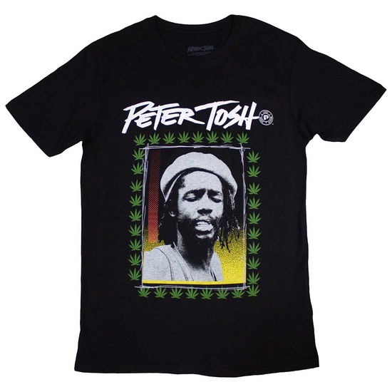 Cover for Peter Tosh · Peter Tosh Unisex T-Shirt: Leaf Frame (Black) (T-shirt) [size S] (2024)