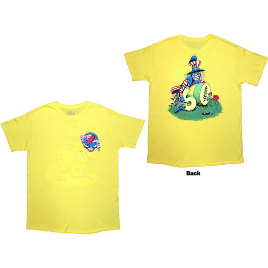 Cover for Grateful Dead · Grateful Dead Unisex T-Shirt: Rose Pose Yellow (Back Print) (T-shirt) [size S] (2024)