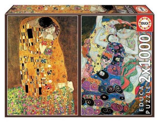 Art Collection Klimt - the Kiss & the Maiden2x1000 Teile - Educa - Andere - EDUCA - 8412668184886 - 29. Februar 2020