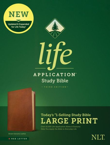 Cover for Tyndale · NLT Life Application Study Bible, Third Edition, Large Print (Leather Book) (2020)