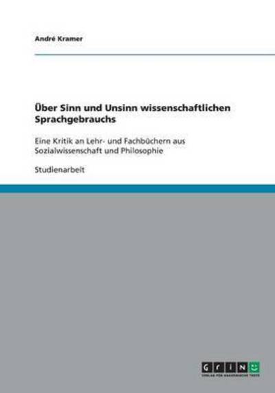 Cover for Kramer · Über Sinn und Unsinn wissenschaf (Book) (2009)