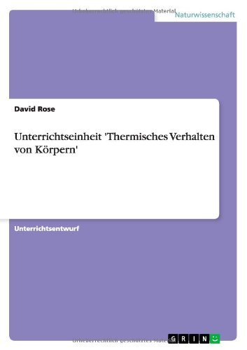 Cover for Rose · Unterrichtseinheit 'Thermisches Ve (Book) [German edition] (2013)