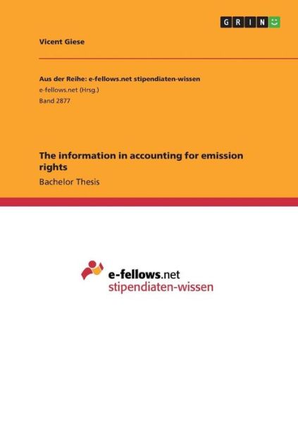 The information in accounting for - Giese - Książki -  - 9783668829886 - 