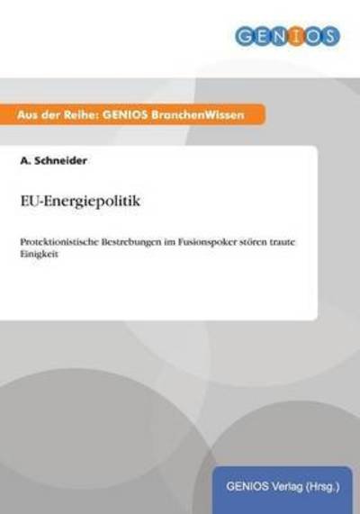 Eu-energiepolitik - A Schneider - Books - Gbi-Genios Verlag - 9783737947886 - July 15, 2015