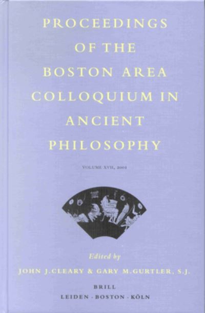 Cover for John J. Cleary · Proceedings of the Boston Area Colloquium in Ancient Philosophy (Paperback Book) (2002)