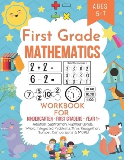 Cover for Red Bridge · First grade mathematics workbook for kindergarten first graders year 1+ ages 5-7: Addition, subtraction, number bonds, word integrated problems, time recognition, number comparisons &amp; MORE (Paperback Book) (2020)